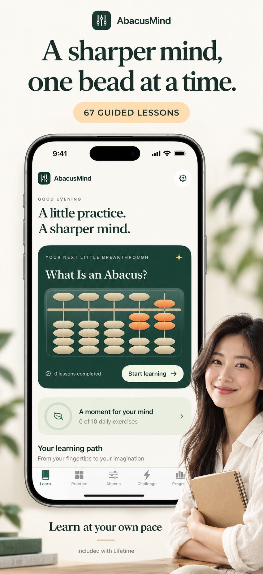 AbacusMind guided learning screen