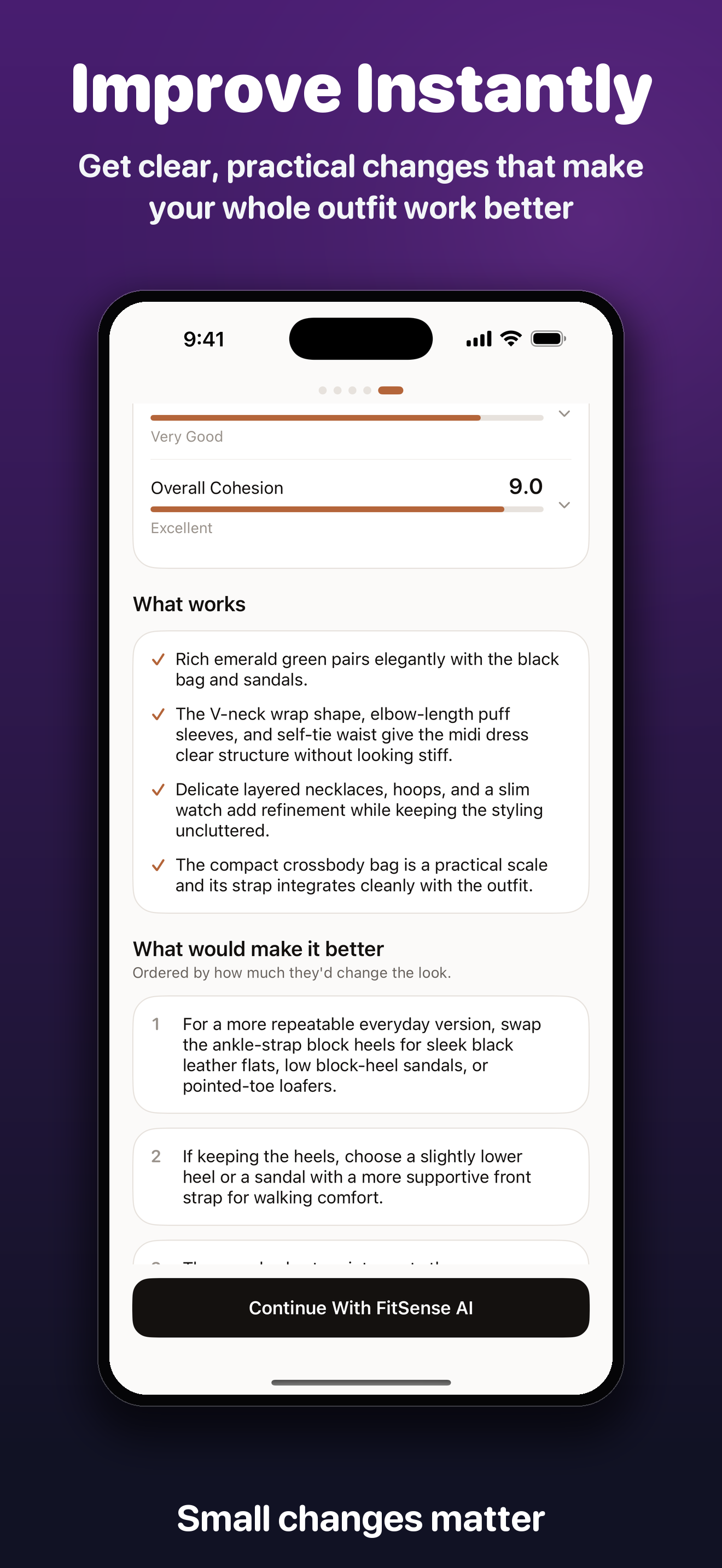 FitCheck - AI Stylist practical outfit improvement suggestions