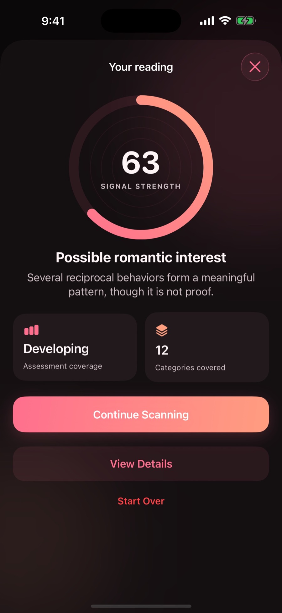 Love Radar relationship insights app