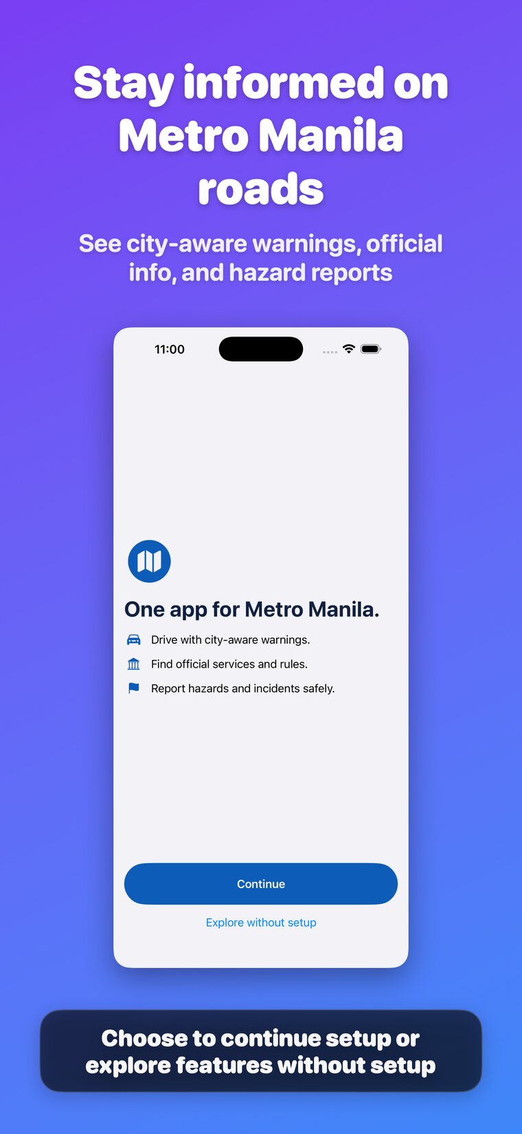 Metro Manila PH guest mode and account-free access screen