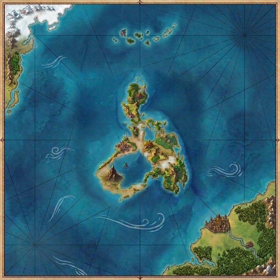 Monkey King island journey map artwork