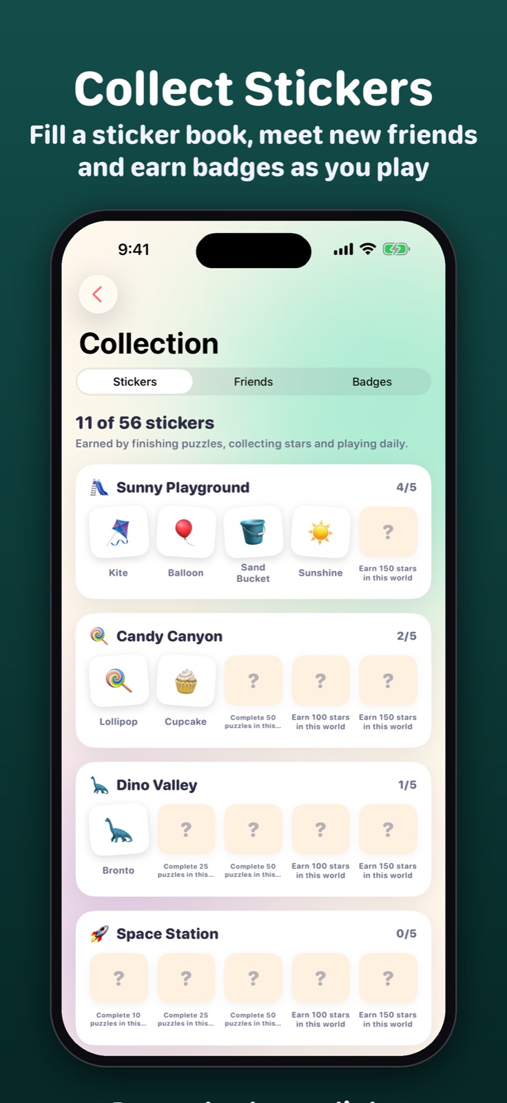 SlidePop sticker collection with colorful characters