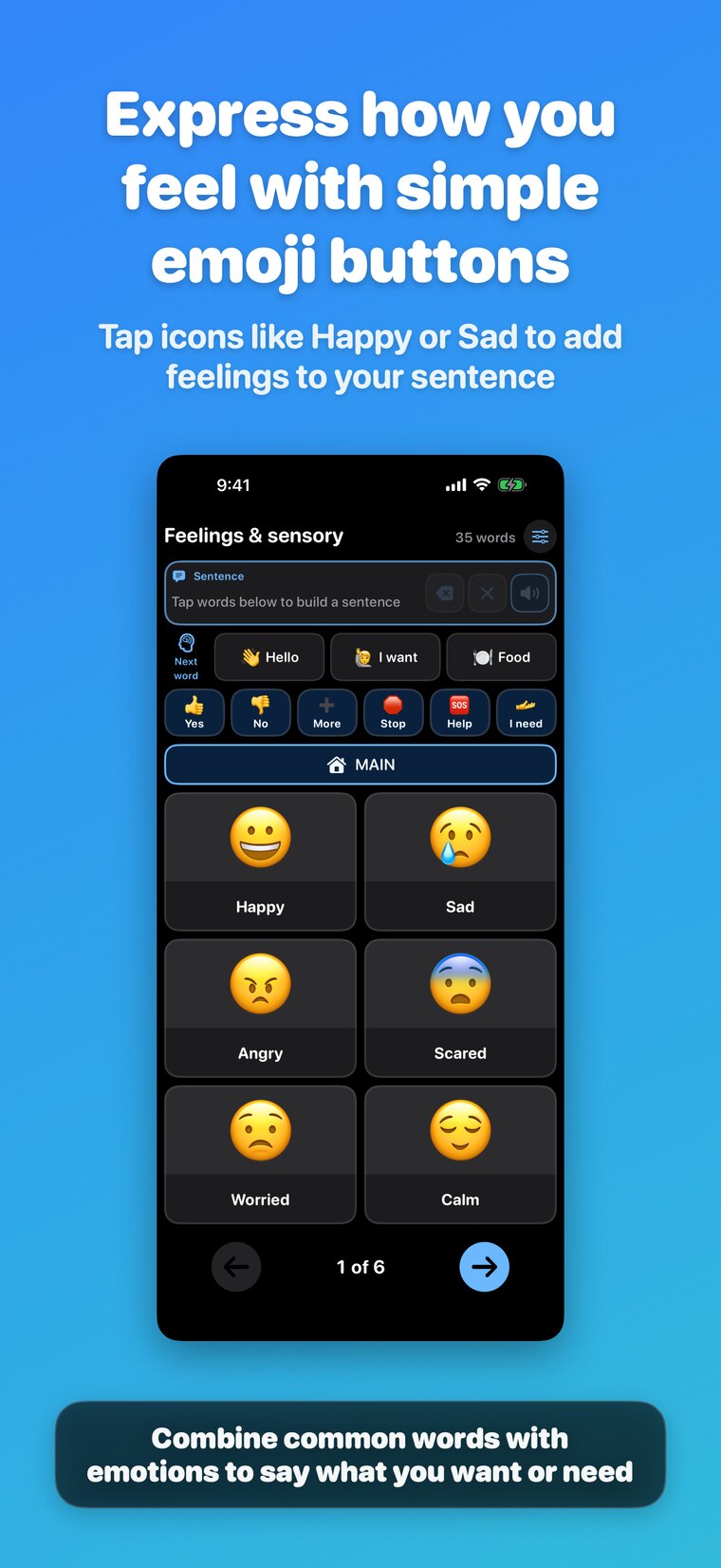 TapTalk feelings board