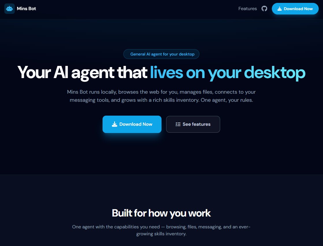 Mins.io product interface